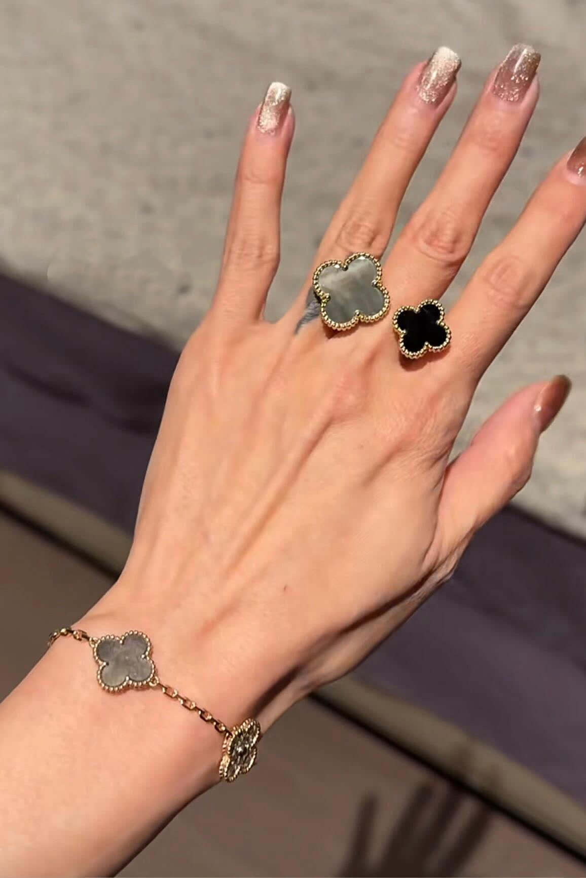 Van Cleef & Arpels Vintage Alhambra Ring and Bracelet Set